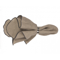 Leinen Serviette GRACIE Taupe