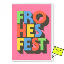 Deli Cards Klappkarte "Frohes Fest Typo"