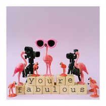 Flamingo Grußkarte YOU'RE FABULOUS