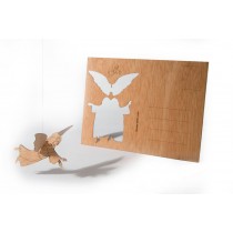 Holzbastelkarte Engel