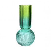 Glasvase "Jacquard" Grün und Gelb 