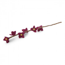 Filz Blumenzweig Cerise