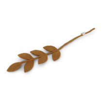 Filz Zweig mit kleinen Blättern Gold Brown
