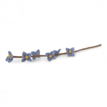 Filz Blumenzweig Blau