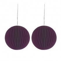 Deko Pom Pom Set Aubergine 7,5cm