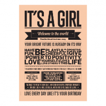 Poster "It's a girl"