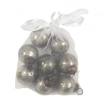 Minikugel Set "Pebbled" Silber 