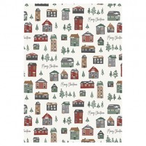 5 Meter Geschenkpapier Christmas Village