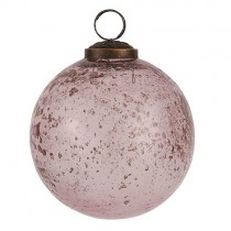 Glaskugel "Pebbled" Rosa 9,5cm