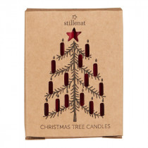 Kerzen Set in der Box Rot 1,3cm 