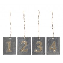 Zahlenanhänger mit goldenen Zahlen