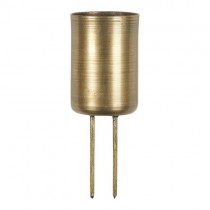 Kerzenhalter mit Doppelspieß für breite Kerzen 