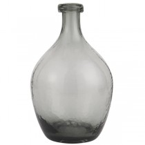 Große Glasballon Vase Grau