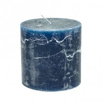 Stumpenkerze 10cm x 10cm Dark Blue, 110 Stunden