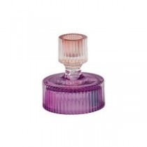 Glaskerzenhalter "Jacquard" Lila