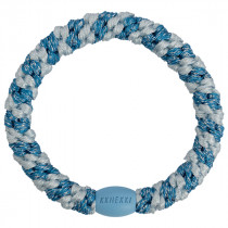 Kknekki Haargummi Stripe Baby Blue Glitter