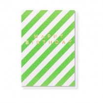 Klappkarte "Happy Birthday" gestreift