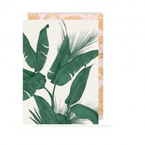 Klappkarte "Palme" mit floralem Umschlag