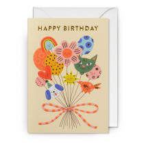 Klappkarte "Happy Birthday Animal Balloons" 