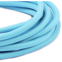 Textilkabel 3 Meter Light Blue