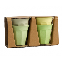 Bamboo Becher Set Green Mix