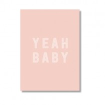 Karte Papier Ahoi "Yeah Baby" Rosa