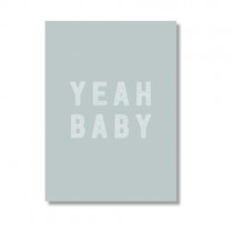 Karte Papier Ahoi "Yeah Baby" Grau 
