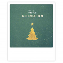 Pickmotion Karte "Frohe Weihnachten mit goldenem Baum"
