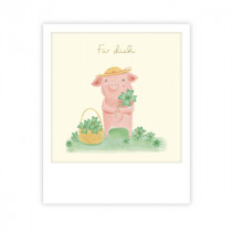 Pickmotion Mini Pic Karte "Für dich Glücksschwein" 