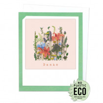 Pickmotion Klappkarte "Danke" mit bunten Blumen ECO
