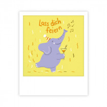 Pickmotion Mini Pic Karte "Lass dich feiern Elefant"
