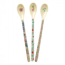 Melamin langes Löffel Set "Flower Print"