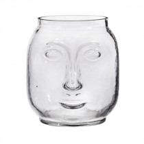 Vase "Faces" Clear