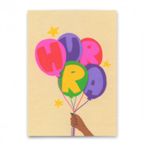 Deli Cards Postkarte "Hurra Luftballons"