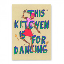 Deli Cards Postkarte "This kitchen is for dancing