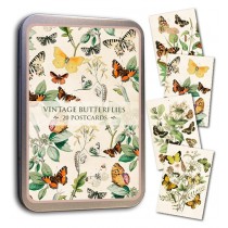 Vintage Karten Set Schmetterlinge