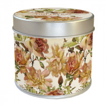 Duftkerze "Rose" mit Wildrosenmotiv