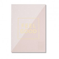 Karte "Feel good" mit Goldprägung